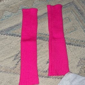 Pink leg warmers